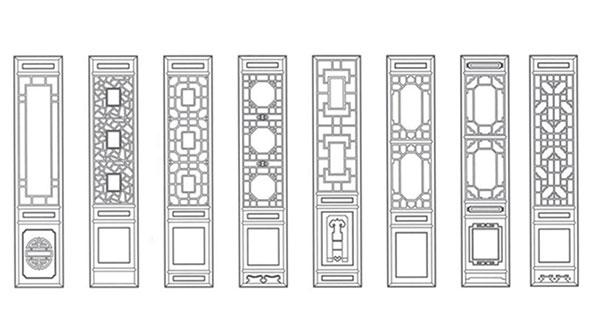 开平喜迎门中式花格CAD设计图样式大全