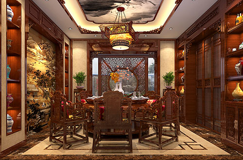 开平温馨雅致的古典中式家庭装修设计效果图