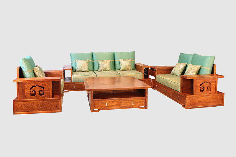 开平中式实木沙发简直太美了